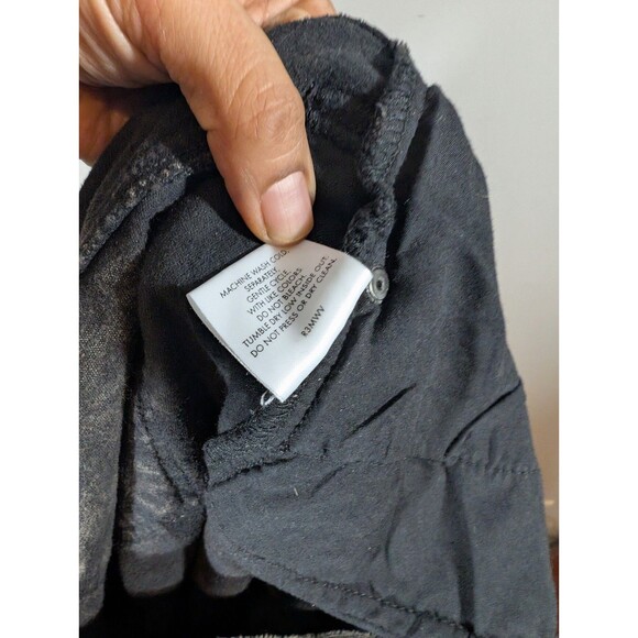 Eileen Fisher Womens Acid Wash Velvet Skinny Ankle Pants Sz 8 Goth Grunge Witchy - Picture 8 of 9